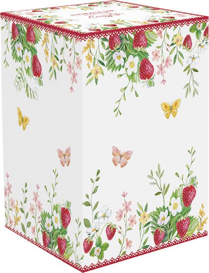 Easylife Jardin Des Fraises Βάζο Γενικής Χρήσης με Καπάκι από Πορσελάνη 8.5x11cm