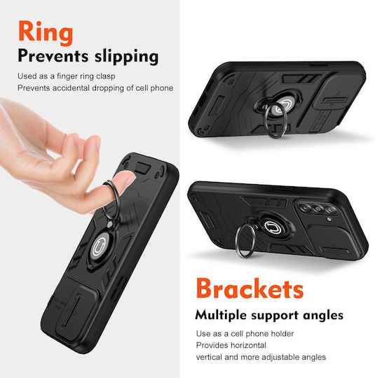 Spigen Samsung Galaxy A17 5g Schiebeschutz Camshield Handyhülle Ring Schutzabdeckung Schwarz