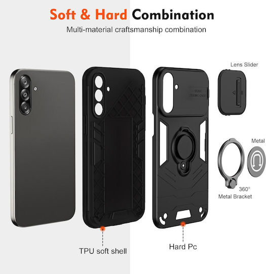 Spigen Samsung Galaxy A17 5g Schiebeschutz Camshield Handyhülle Ring Schutzabdeckung Schwarz