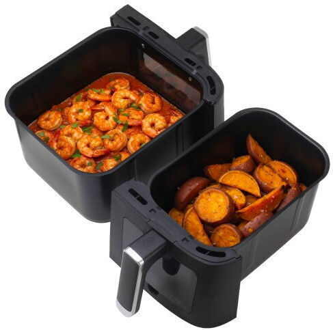 Air Fryer με Διπλό Αποσπώμενο Κάδο 11lt Μαύρο AD 6324