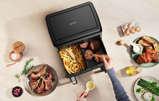 Mova Friteuză cu Aer cu Dublu Coș Detașabil 10lt Negru 2136716