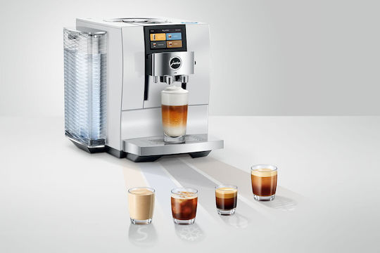 Jura Automatic Espresso Machine 1450W 15bar Pressure for Cappuccino with Grinding Mill White 2128124