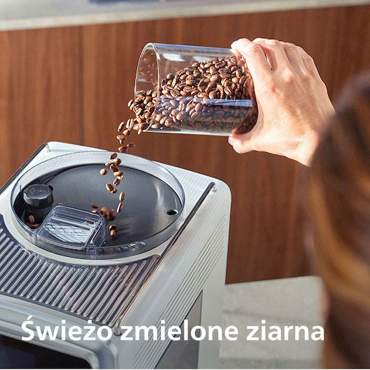 Philips Café Aromis Серия 8000 Автоматична Еспресо Машина 1500W Налягане 15bar за Капучино с Мелачка и Wi-Fi Сива EP8757/12
