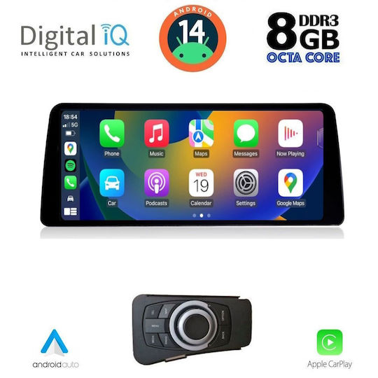 Digital IQ Car Audio System for BMW Series 3 2005-2012 Bluetooth USB AUX WiFi GPS Apple CarPlay Android Auto with 12.3" Touch Screen