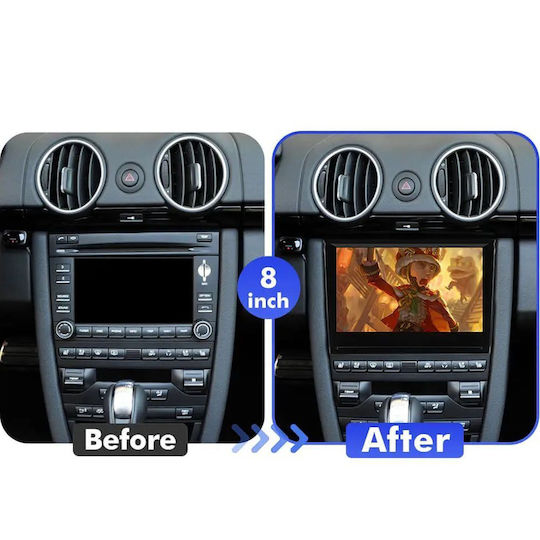 Digital IQ Car Audio System for Porsche Boxster / Cayman 2005-2008 Bluetooth USB WiFi GPS Apple CarPlay Android Auto with 8" Touch Screen
