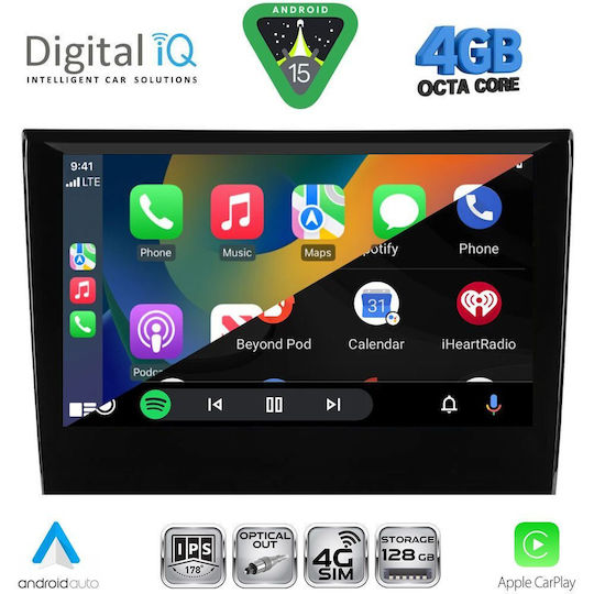 Digital IQ Car Audio System for Porsche Boxster / Cayman 2005-2008 Bluetooth USB WiFi GPS Apple CarPlay Android Auto with 8" Touch Screen