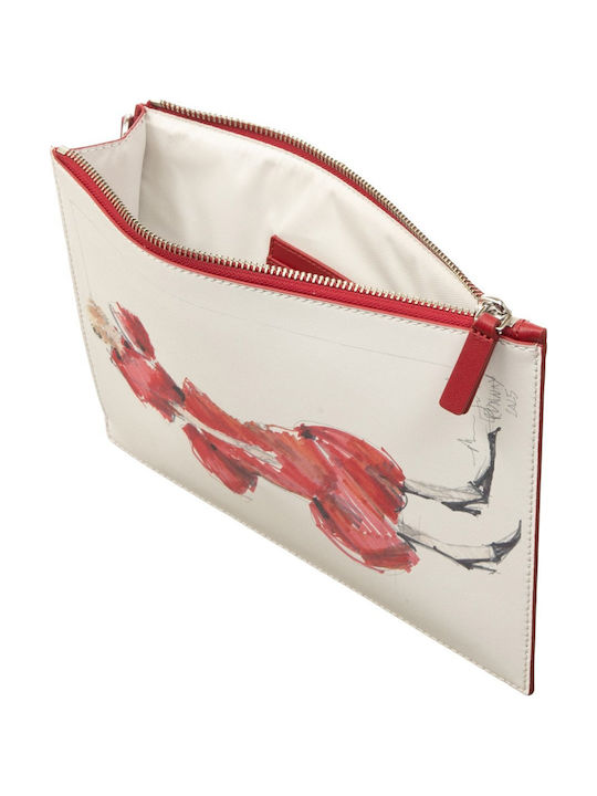 Leather Women's Envelope Red