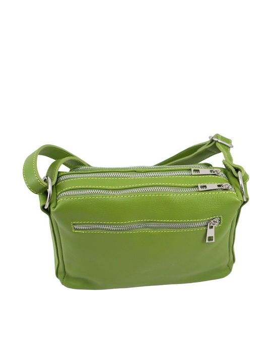Leather Women's Crossbody Bag Green