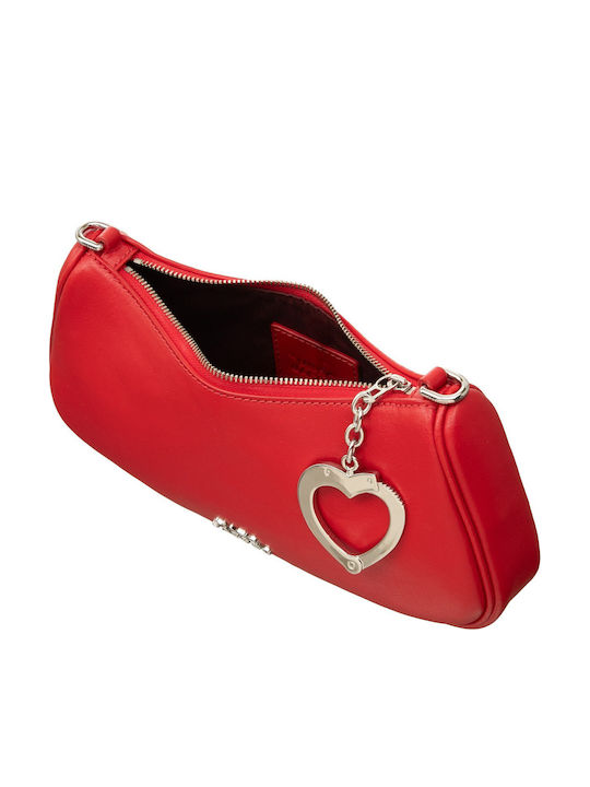 Leder Damen Schultertasche Rote