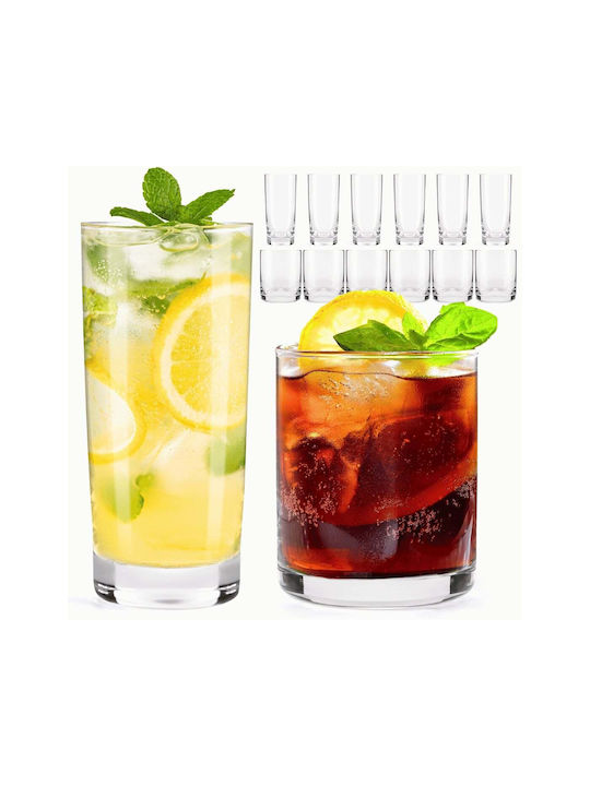Miamio Set Pahare Pentru Apă Cocteiluri Whiskey Pentru Bere Din Sticlă 450ml 12 Bucăți