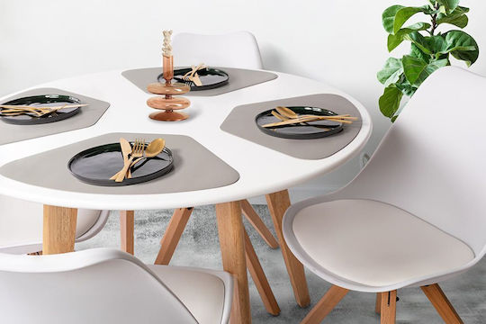 Tiseco Togo Σουπλά Στρογγυλό Καφέ 48cm
