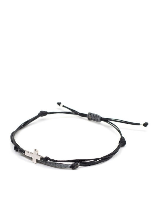 Bracelet Cross Woven Line Grey Bracelet Cross Woven Line Grey