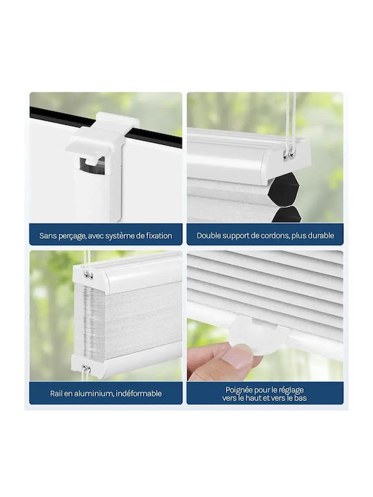 Woltu Jaluzea De Aluminiu Albă P75xÎ130cm
