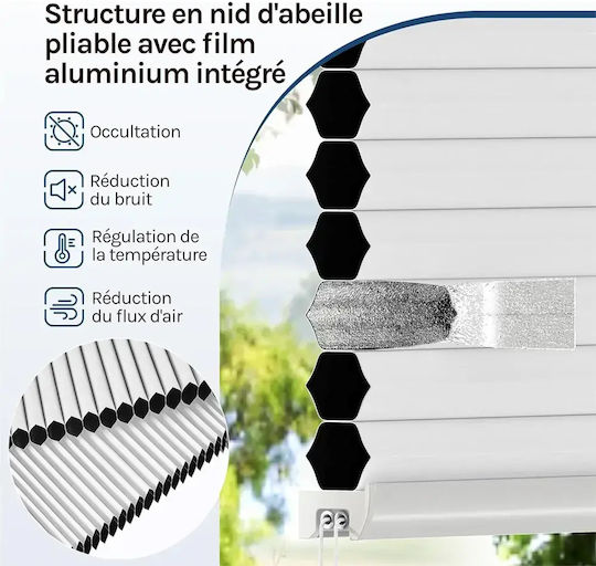 Woltu Jaluzea De Aluminiu Albă P80xÎ130cm