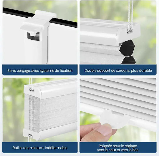 Woltu Jaluzea De Aluminiu Albă P80xÎ130cm