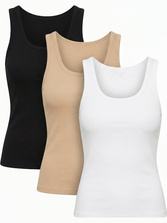 Bluza Damă Sport Cu Bretele Neagră 3Pack