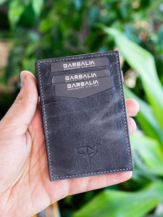 Мъжки кожен портфейл за карти с RFID Черен