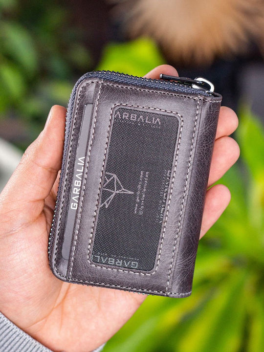 Мъжки кожен портфейл за карти Син