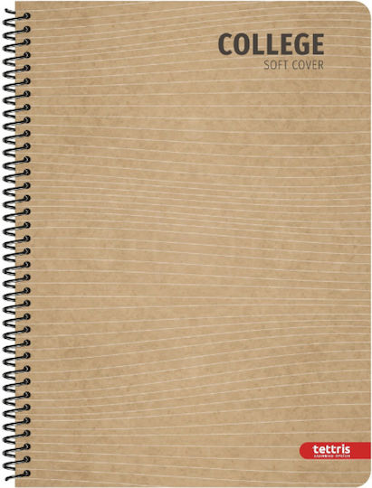 Tettris Spiral Notebook Ruled 90 Sheets 3 Subjects (Miscellaneous Designs) A4-3Th-252