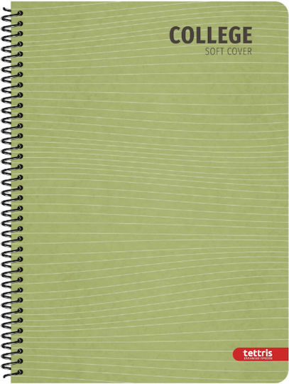 Tettris Spiral Notebook Ruled 60 Sheets 2 Subjects (Miscellaneous Designs) A4-2Θ-252