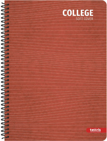 Tettris Spiral Notebook Ruled 120 Sheets 4 Subjects (Miscellaneous Designs) A4-4T-252
