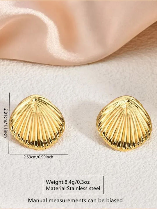Meet Me At The Sunset Gold Plated Steel Stud Earrings Wesb00026g