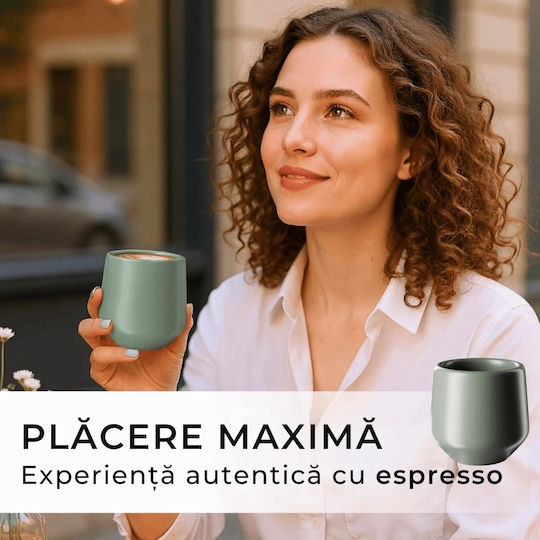 Miamio Σετ Φλιτζάνια Espresso Κεραμικά Πράσινα 90ml 4τμχ
