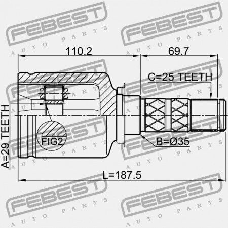 Subaru Legacy B12 Εσωτερικός Σύνδεσμος 1998.04-2003.06 El 28392-fg000