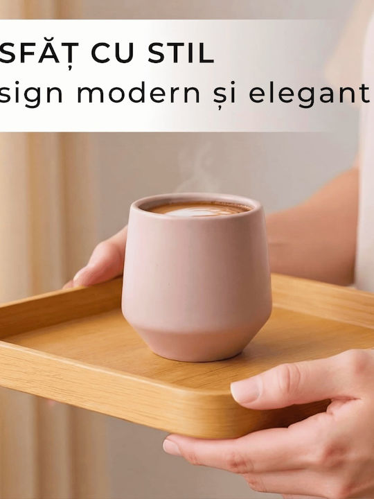 Miamio Set Cesti Espresso Ceramice Roz 90ml 4 Bucăți