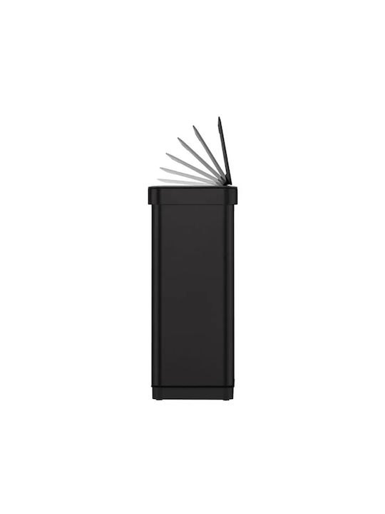 Eko Coș De Gunoi Din Oțel Inoxidabil Cu Senzor Negru 50lt