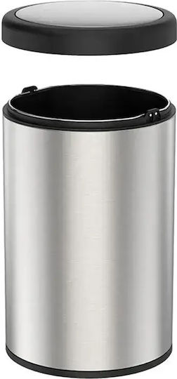 Eko Villa Swing Waste Bin from Inox Steel Push Silver 12L