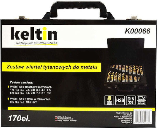 Geko Set 170 Burghie HSS De Titan Pentru Metal