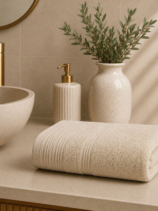Astron Italy Badetuch-Set 3 Stück Astron Italy Beige Gewicht 600gr/m²
