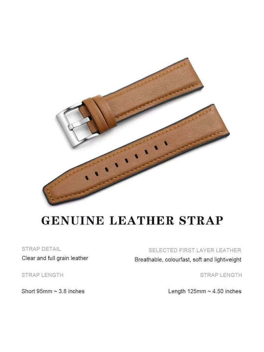Leather Strap Brown 22mm