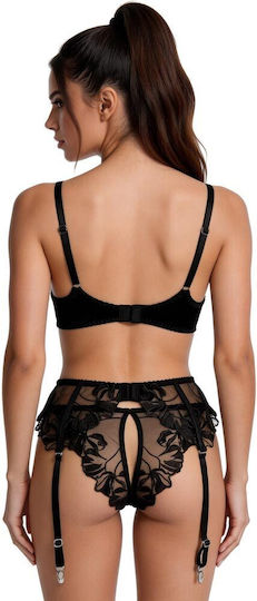 Black Lace Lingerie Set 3 Pieces Spalexline Sx1021