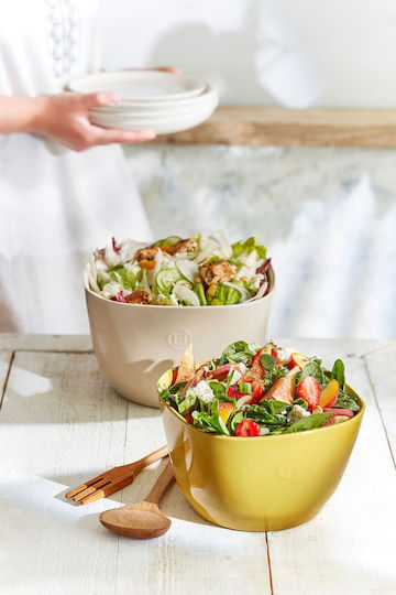 Emile Henry Ceramic Yellow Salad Bowl