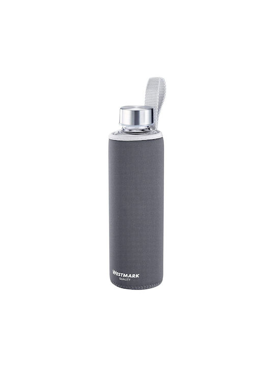 Westmark Viva Water Bottle Glass with Screw Lid Grey 550ml