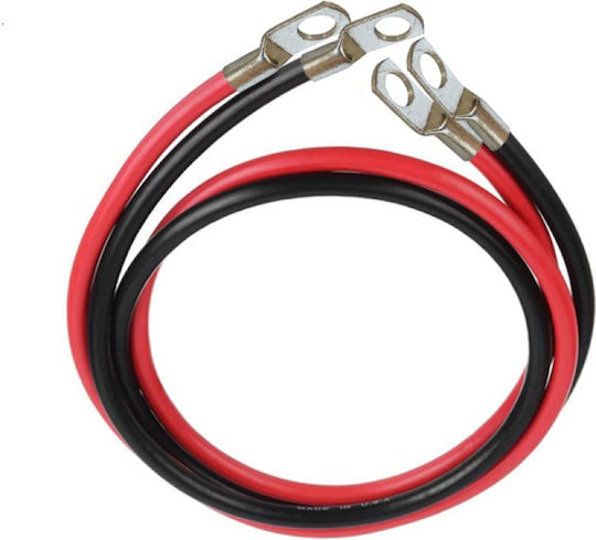 25 Mm² Current Cable Set Connection Between Battery Inverter 1.5 M Red 1.5 M Black Ø10 Eyelets