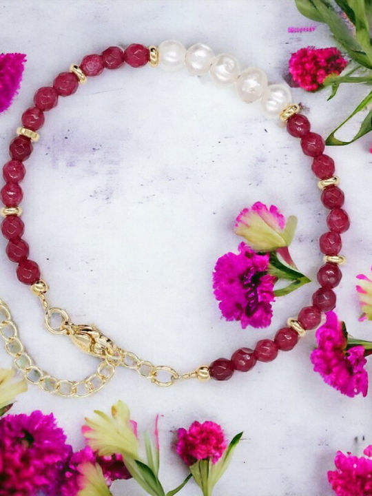 Natya Friendship Bracelet Made Agate Crystals Natural Pearls
