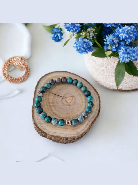 Brățară Naturală Howlite Turcoaz Americană Zina Piatra 925 Argint Accesorii Aur Roz