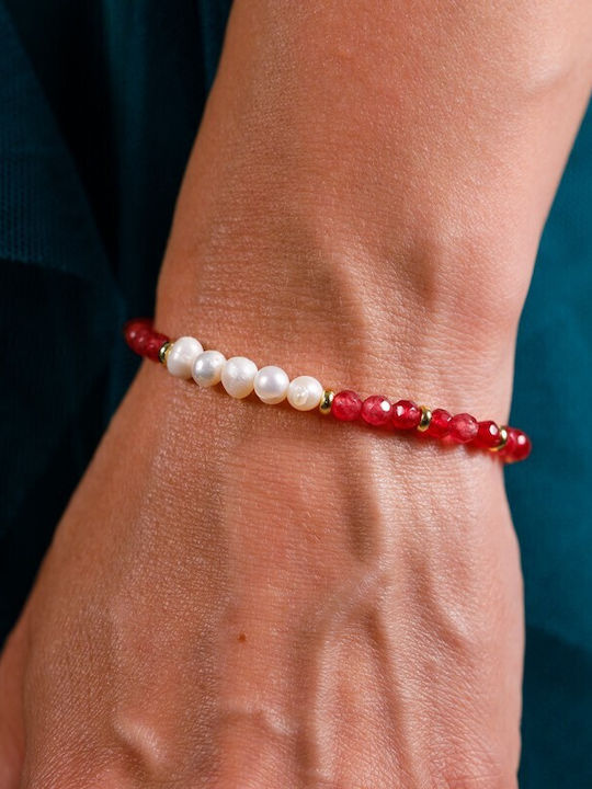 Natya Friendship Bracelet Made Agate Crystals Natural Pearls