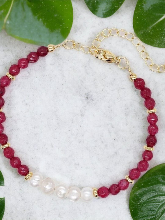 Natya Friendship Bracelet Made Agate Crystals Natural Pearls