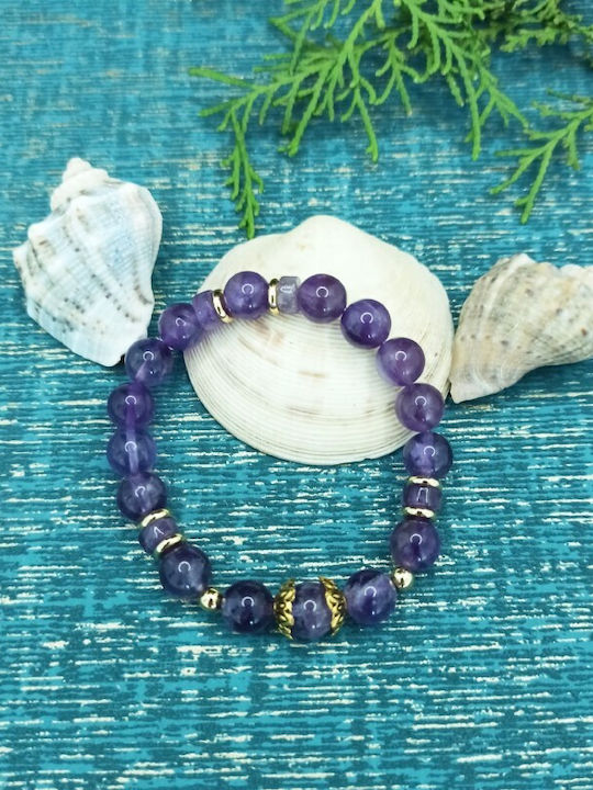 Brățară Amethyst Ada Pentru Femei Elegantă Cristale 8mm Brățară Amethyst Ada Pentru Femei Elegantă Cristale 8mm