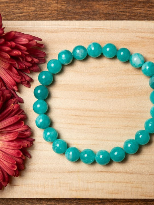 Men's Amazonite Semi-precious Stone Bracelet Arnav 8 Mm Beads