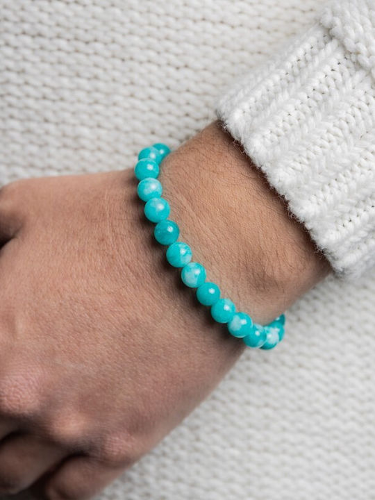 Men's Amazonite Semi-precious Stone Bracelet Arnav 8 Mm Beads