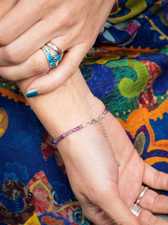 Reena Women's Bracelet Made Natural Amethyst Stones Clasp Accessories Made 925 Silver Reena Women's Bracelet Made Natural Amethyst Stones Clasp Accessories Made 925 Silver