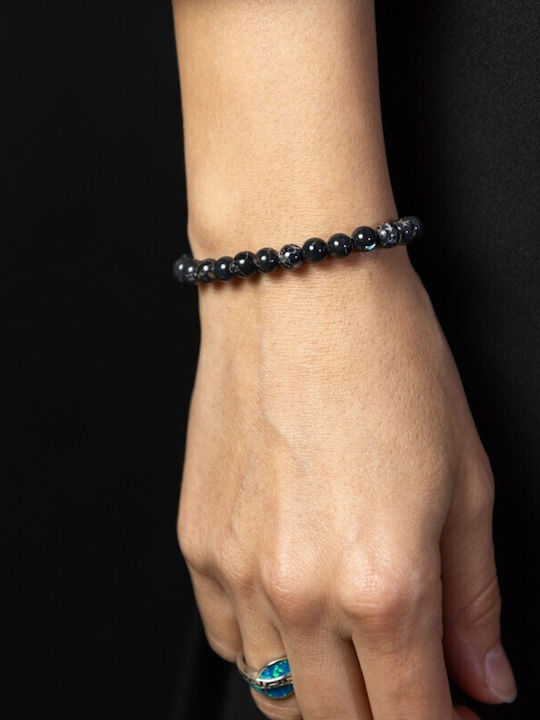 Shell Turquoise Black Crystal Bracelet Soraya 6mm Beads