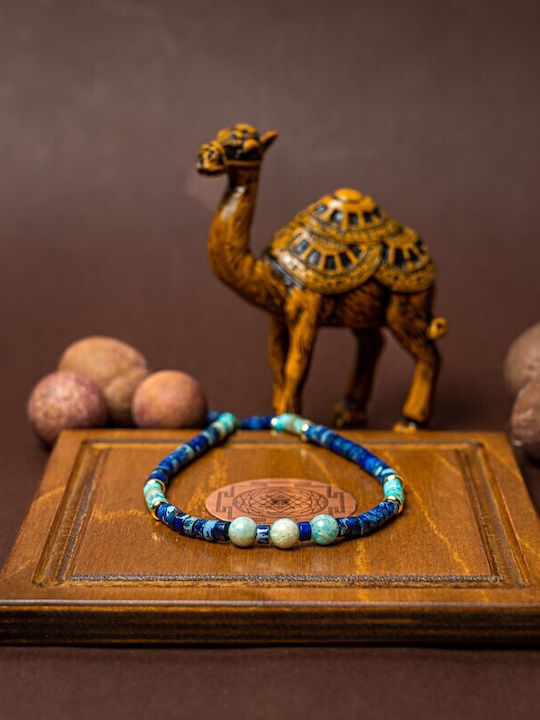 Nirmay Colier Choker Din Pietre Naturale Jasper Sediment Placat Cu Aur 14k Închizătoare Din Argint 925