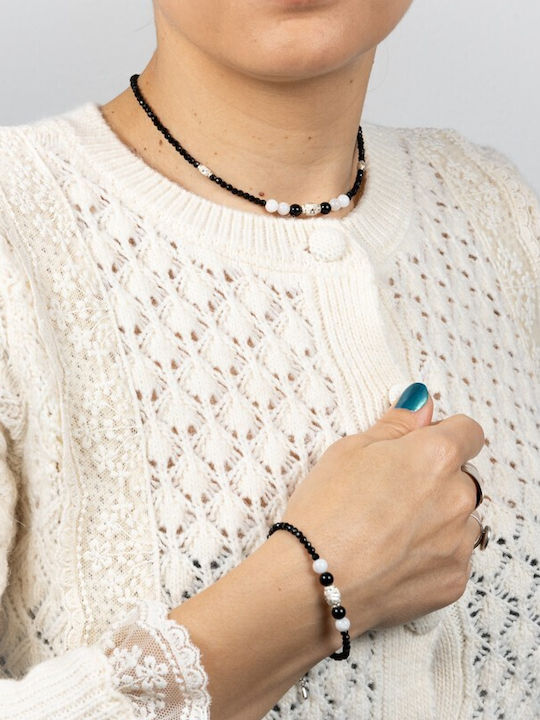 Shrey Choker Necklace Made Natural Black Spinel Stones Accessories 925 Silver Clasp System