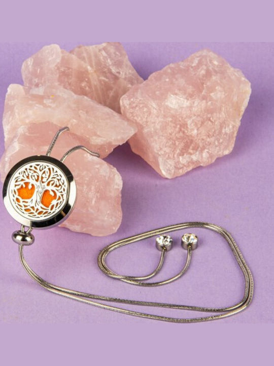 Essential Oil Diffuser Pendant Aromatherapy Tree Life Stainless Steel Snake Chain 52.5 Cm